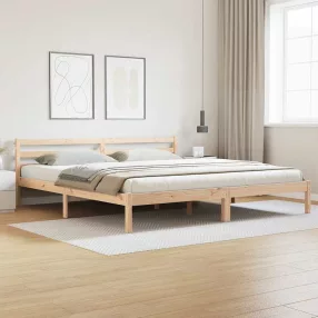   vidaXL Ágykeret Barna 225,5 x 185,5 x 69,5 cm Tömör fenyőfa