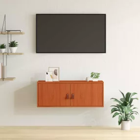   Fali Szekrény Faggyú barna 80 x 30 x 30 cm Tömör fenyőfa