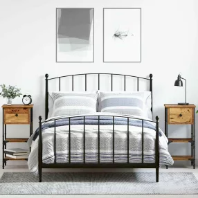 Éjjeliszekrény fiókkal 2 pcs Barna 33.5 x 36 x 70 cm