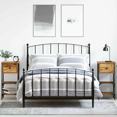 Éjjeliszekrény fiókkal 2 pcs Barna 33.5 x 36 x 70 cm