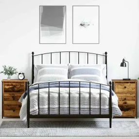 Éjjeliszekrény fiókkal 2 pcs Barna 40 x 36 x 60 cm