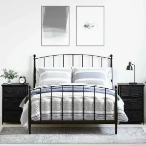   Éjjeliszekrény fiókkal 2 pcs Fekete tölgy 40 x 36 x 60 cm