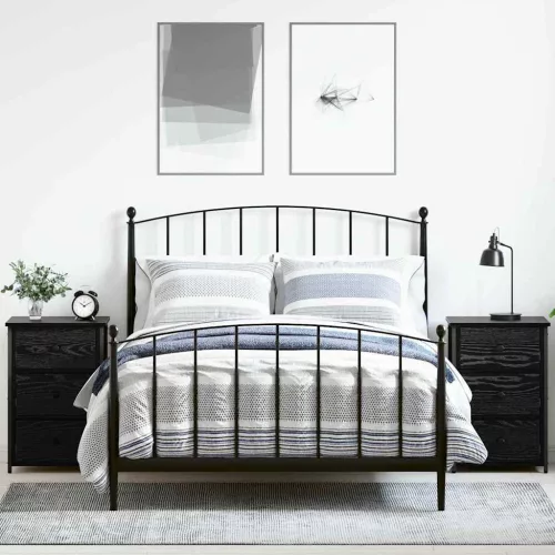 Éjjeliszekrény fiókkal 2 pcs Fekete tölgy 40 x 36 x 60 cm