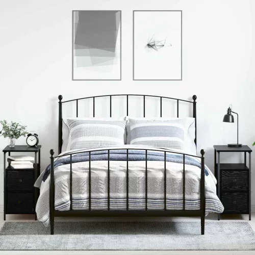 Éjjeliszekrény 2 pcs Musta tammi 30 x 60 x 60 cm Faanyag