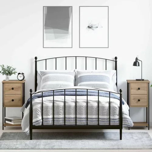 Éjjeliszekrény 2 pcs kézműves tölgy 32 x 42 x 70 cm Faanyag