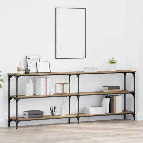 konzol asztal Kézműves tölgy 200x29x75 cm Mérnökfa