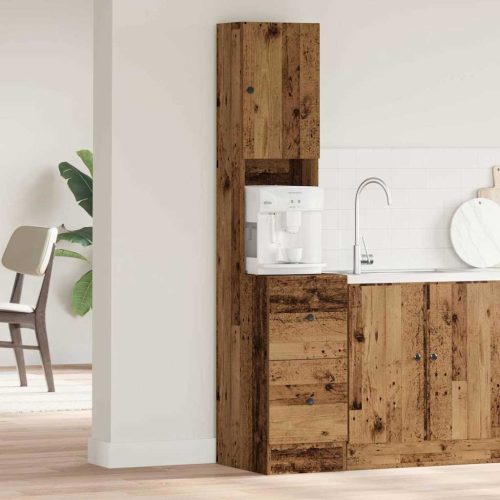Konyhaszekrény fiókkal polcokkal tárolóval Régi fa Faanyag