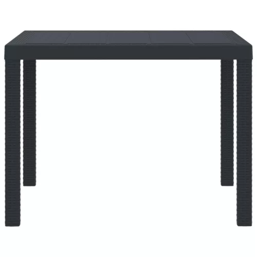 Kerti Asztal Antracit 100 x 100 x 73 cm polirattan
