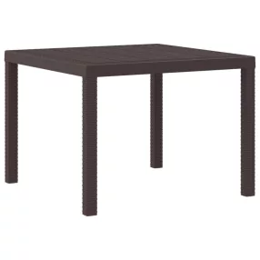 Kerti Asztal Barna 100 x 100 x 73 cm polirattan