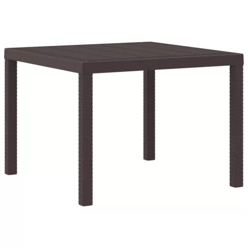 Kerti Asztal Barna 100 x 100 x 73 cm polirattan