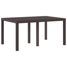 Kerti Asztal Barna 150 x 100 x 73 cm polirattan