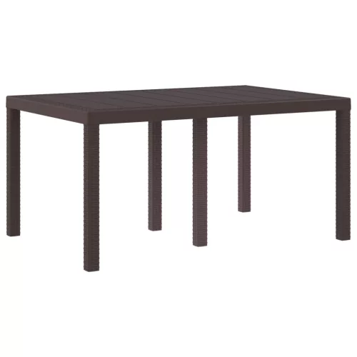 Kerti Asztal Barna 150 x 100 x 73 cm polirattan