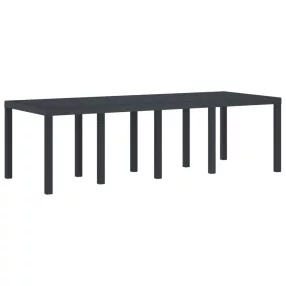   Időjárásálló Kerti Asztal Antracit 250 x 100 x 73 cm polirattan