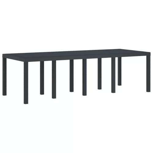 Időjárásálló Kerti Asztal Antracit 250 x 100 x 73 cm polirattan