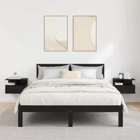   vidaXL Lebegő éjjeliszekrény 2 pcs Fekete tölgy 40 x 31 x 28 cm