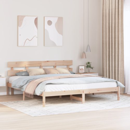 Fenyőfa Ágykeret Természetes fa Tömör fenyőfa 180 x 200 cm Tartós