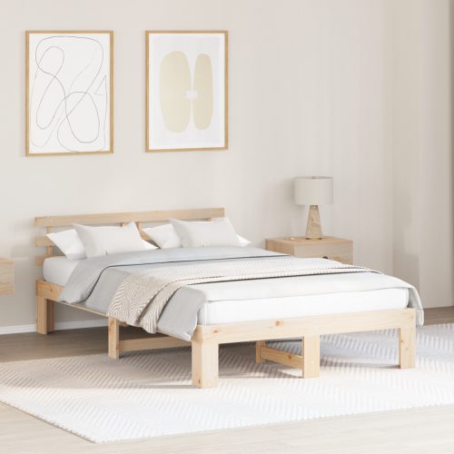 Tömör Fenyőfa Ágykeret Természetes Fa Tömör Fa 140 x 190 cm