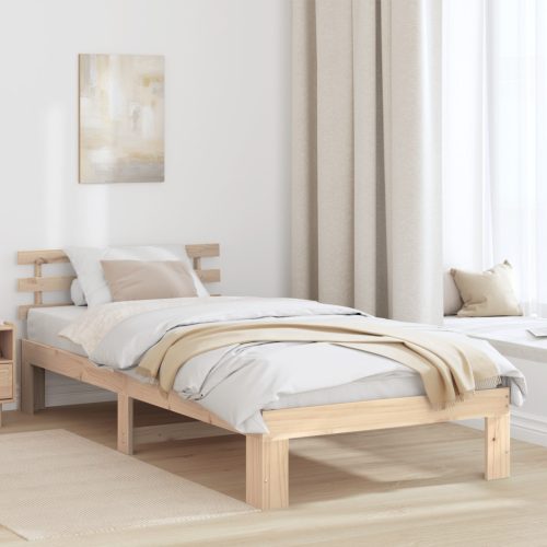 Fenyőfa Ágykeret Természetes Fa 75 x 190 cm Ágykeret
