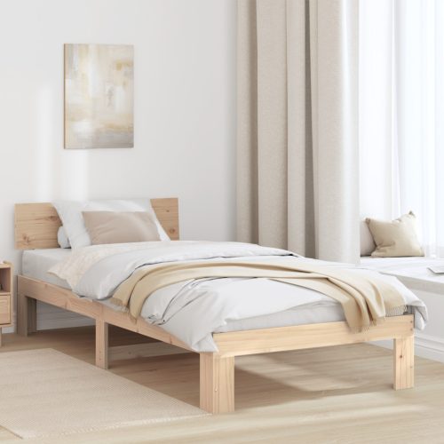 Ágykeret fejtámlával 80x200 cm Tömör fenyőfából