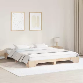 Ágykeret Tömör fenyőfa 180 x 200 cm Tömör fenyőfa
