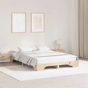 Ágykeret Tömör fenyőfa 140 x 200 cm Tömör fenyőfa