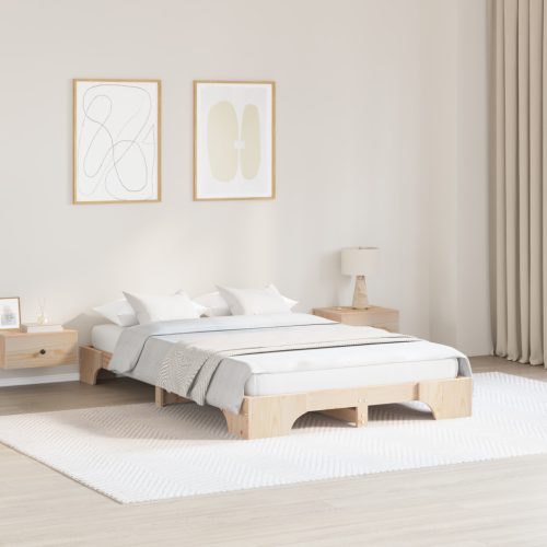 Ágykeret Természetes Tömör fenyő 120 x 200 cm Tartós Négyzetes