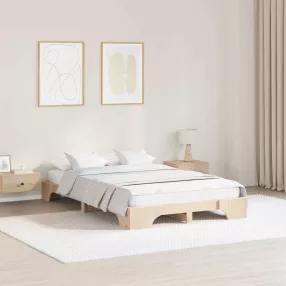 Ágykeret Tömör fenyőfa 140 x 190 cm Tömör fenyőfa