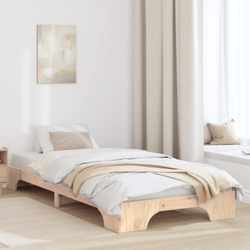 Ágykeret Természetes Tömör fenyőfa 90 x 190 cm Ergonomikus