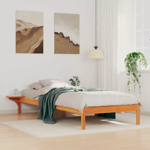 Ágykeret éjjeliszekrényekkel Faggyú barna 80 x 220 cm