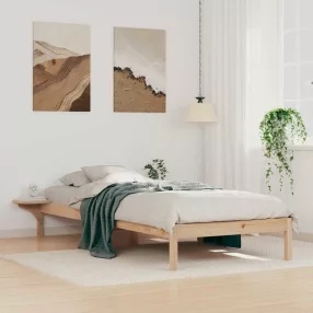 Ágykeret éjjeliszekrényekkel Természetes 100 x 220 cm