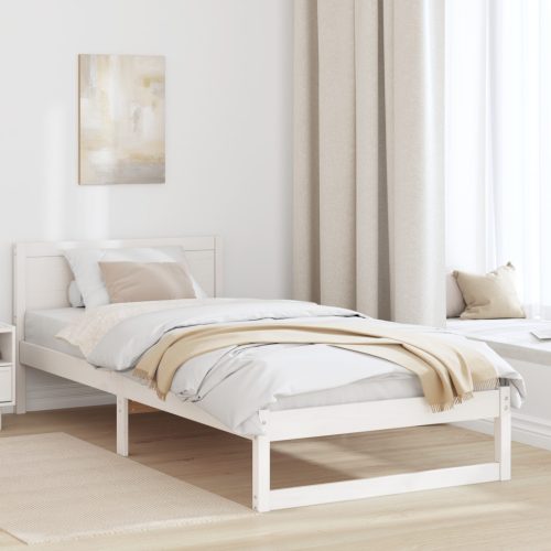 Ágykeret Fehér Fa 90 x 200 cm Minimalista ágykeret
