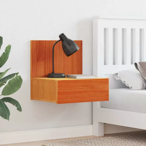 Éjjeli asztal 2 pcs Viaszbarna 42 x 32.5 x 40 cm Tömör fenyőfa
