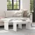 Dohányzóasztal 2 pcs Fehér 100 x 69 x 35.5 cm Tömör fenyőfa