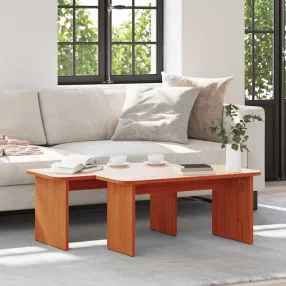 Dohányzóasztal 2 pcs Viaszbarna 100 x 69 x 35.5 cm