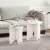 Dohányzóasztal 2 pcs Fehér 41.5 x 41.5 x 44 cm Tömör fenyőfa
