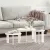 Dohányzóasztal 3 pcs Fehér 47.5 x 47.5 x 27 cm Tömör fenyőfa