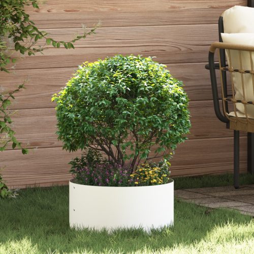 Fehér Fém Virágcserép Fehér Fém 40 cm átmérő Fém virágcserép