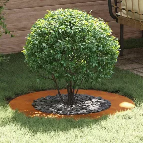   Lapos fa körgyűrű Barna Ø50 / 80 cm időjárásálló acél