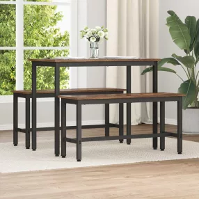 Étkező pad 2 pcs Füstölt tölgy 100 x 32,5 x 48,5 cm