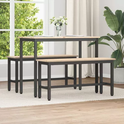 vidaXL Étkező pad Természetes 100 x 32,5 x 49 cm Tömör fenyőfa