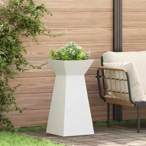 Pillér Ültető 2 pcs Fehér 35 x 35 x 73 cm Acél