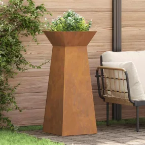   Pillér Ültető 2 pcs Ezüst 40 x 40 x 100 cm Időjárásálló acél