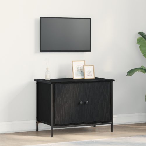 fekete tölgy TV állvány Fekete tölgy Szerelt fa 60 x 35 x 45 cm
