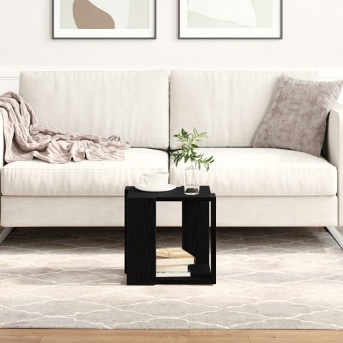 Dohányzóasztal Fekete tölgy MDF 32 x 32 x 30 cm Egyszerű