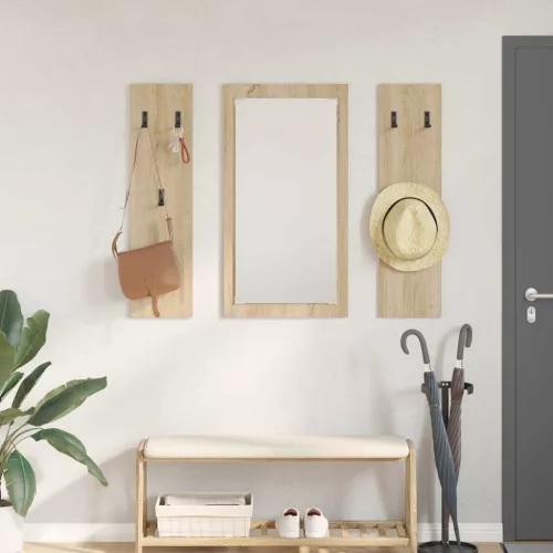 Fali Kabáthorog tárolóval sonoma tölgy 96 x 1.5 x 90 cm Faanyag