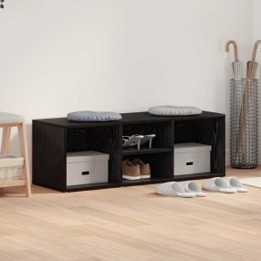   Cipő tárolópad polcokkal Musta tammi 102 x 35 x 35 cm Faanyag