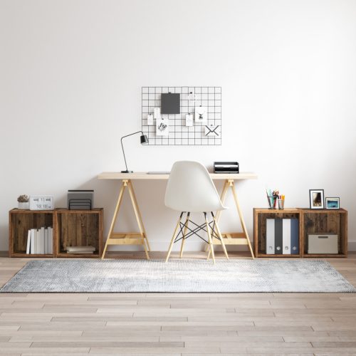 TV szekrények - 4 db régi fa - 37 x 35 x 37 cm - Mérnöki fa