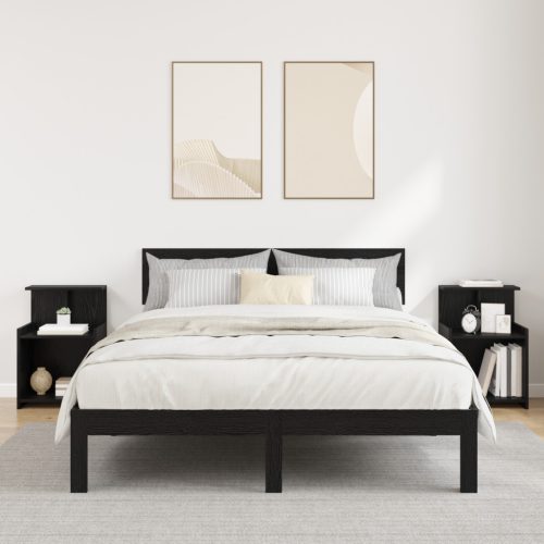 ágyas szekrények 2 db fekete tölgy 40x35x60 cm szerelt fa