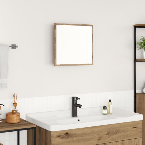 LED Fürdőszobai Tükör Művész Tölgy 40x8.5x37 cm Műgyanta fa