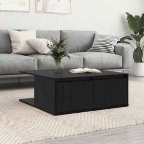   Dohányzóasztal with Drawer Musta tammi 80 x 80 x 31 cm Faanyag